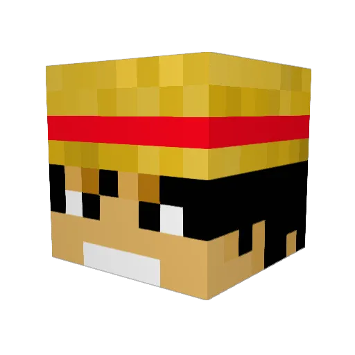 Vxnty Minecraft avatar head, 3D render