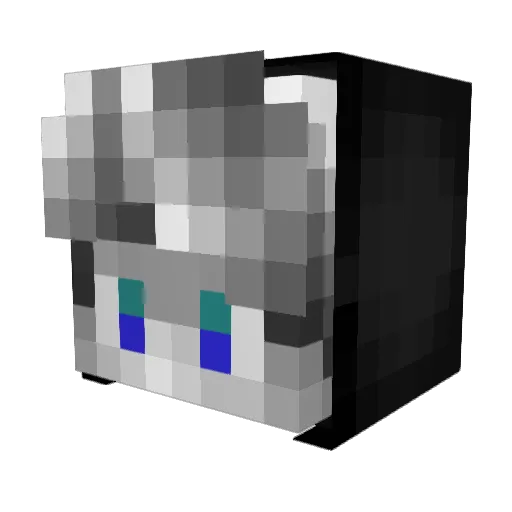 Vxqct Minecraft avatar head, 3D render