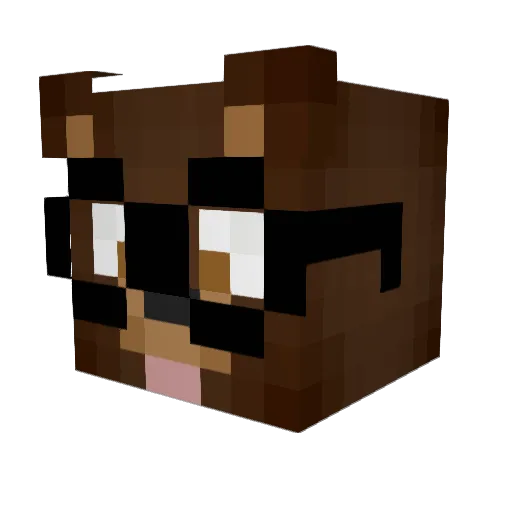 Vxqee Minecraft avatar head, 3D render