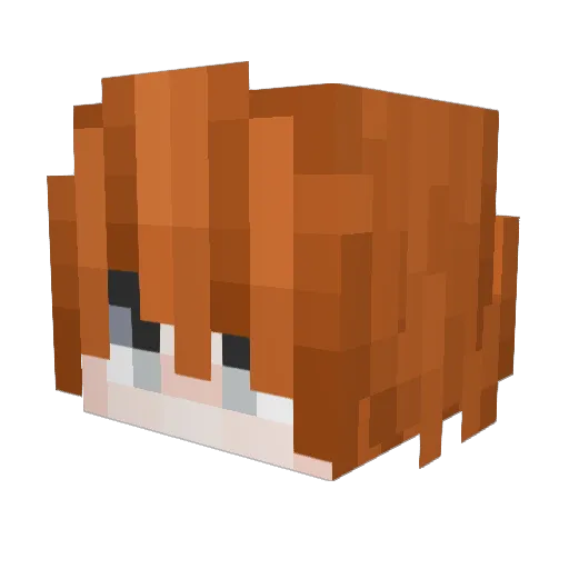 Vxyaa_ Minecraft avatar head, 3D render