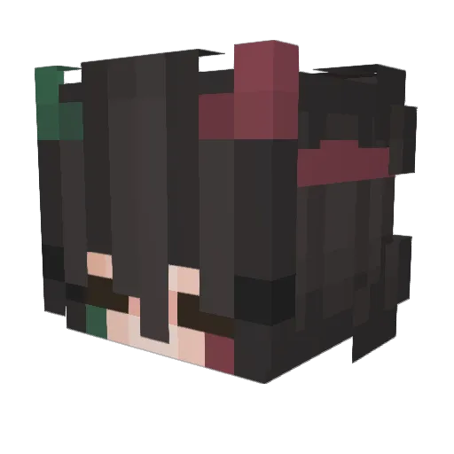 Vxyna Minecraft avatar head, 3D render