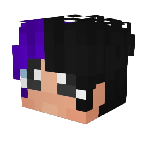 VyTalOfficial Minecraft avatar head, 3D render