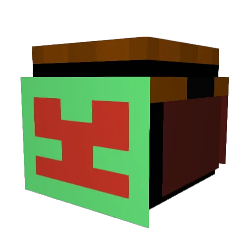 Vyaras Minecraft avatar head, 3D render