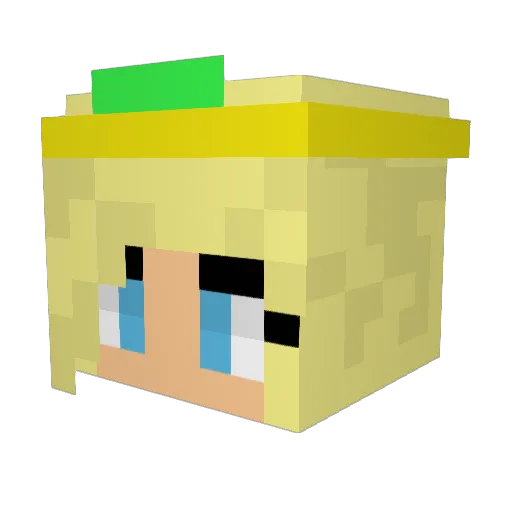Vydora Minecraft avatar head, 3D render