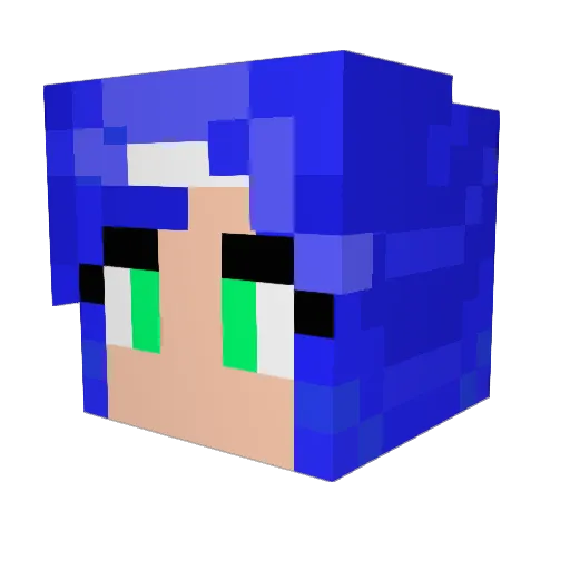 Vykaa Minecraft avatar head, 3D render