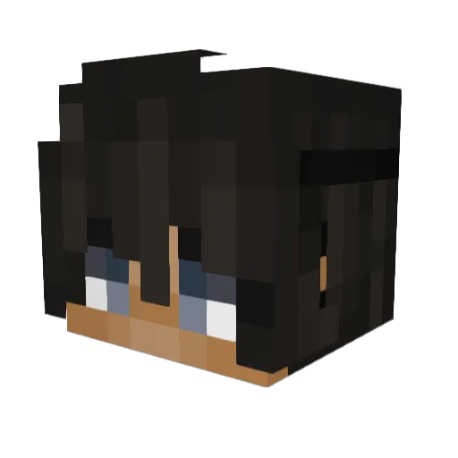 Vykuri Minecraft avatar head, 3D render