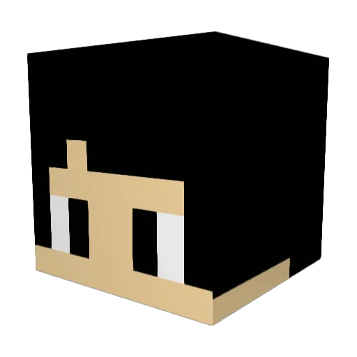 Vykzlade Minecraft avatar head, 3D render