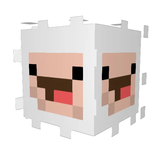VylazikHD Minecraft avatar head, 3D render