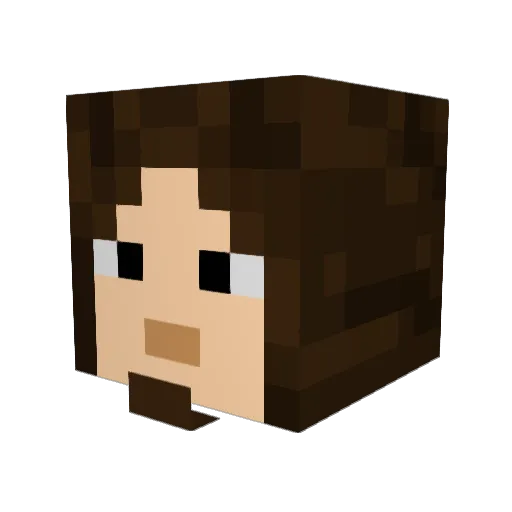 Vylhelm Minecraft avatar head, 3D render