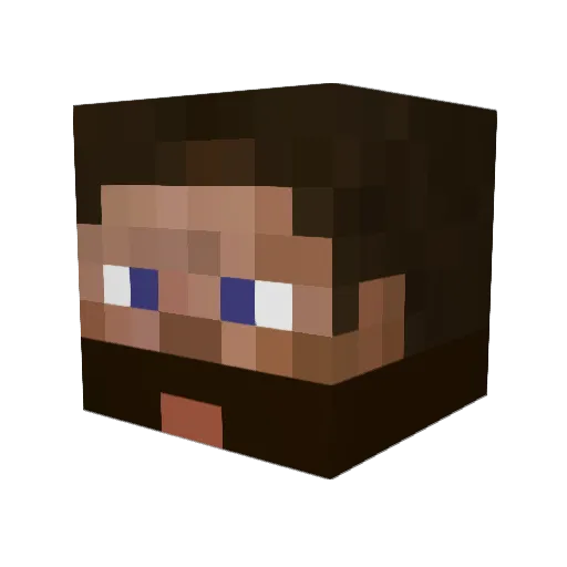 Vylos Minecraft avatar head, 3D render