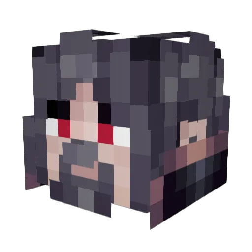 Vylpara Minecraft avatar head, 3D render