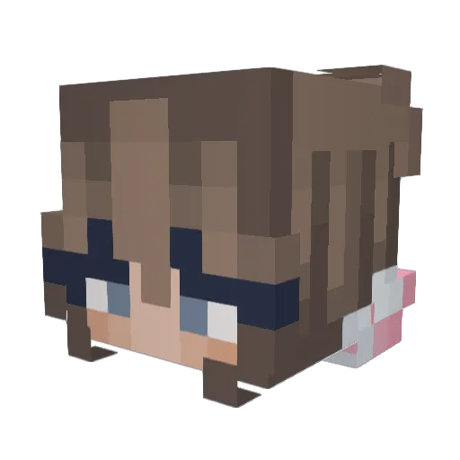 Vyltea Minecraft avatar head, 3D render