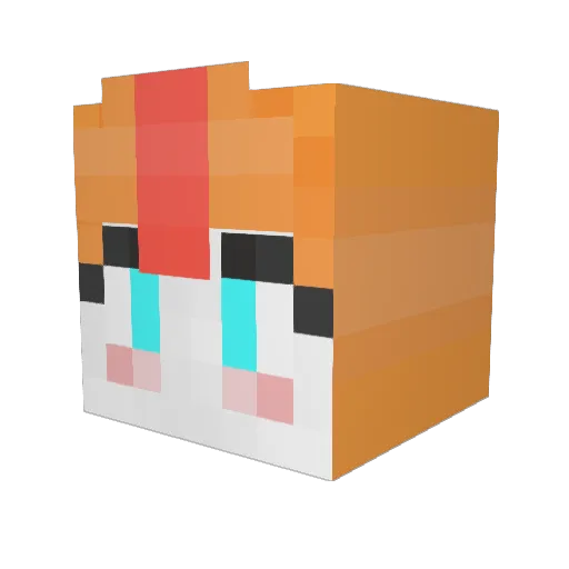 VynalDerp Minecraft avatar head, 3D render