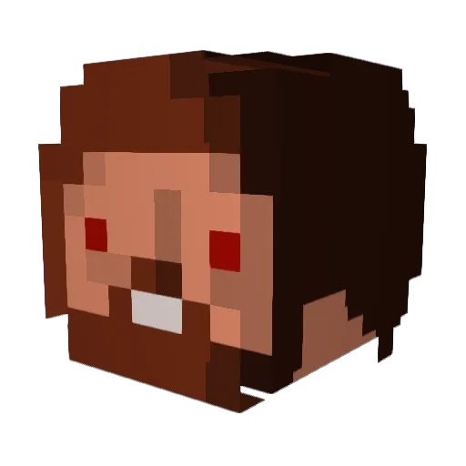 Vyndie Minecraft avatar head, 3D render