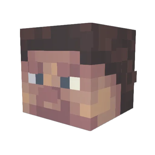 Vyne_ Minecraft avatar head, 3D render