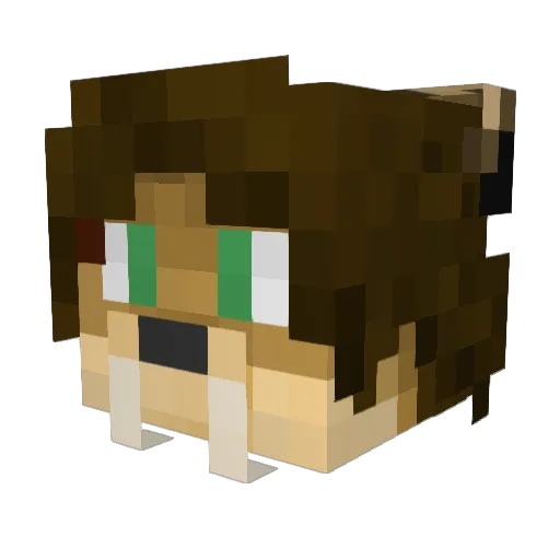Vynx_Yukida Minecraft avatar head, 3D render