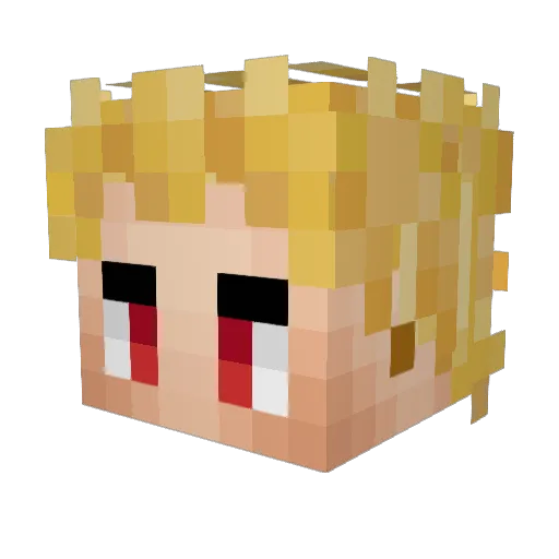 Vyokuu Minecraft avatar head, 3D render