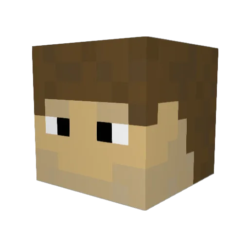 VyperXL Minecraft avatar head, 3D render