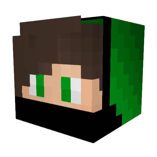 VyrCZ123 Minecraft avatar head, 3D render