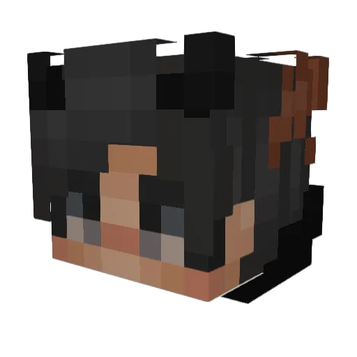 Vyravoid Minecraft avatar head, 3D render