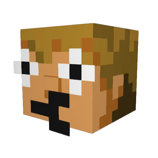 Vyrn Minecraft avatar head, 3D render