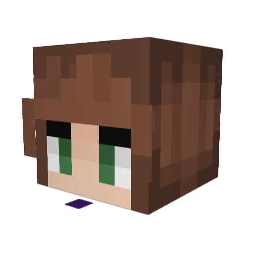 Vysian Minecraft avatar head, 3D render