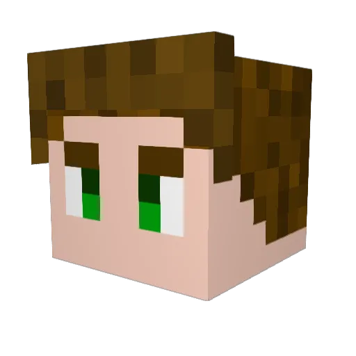 Vysko_ Minecraft avatar head, 3D render