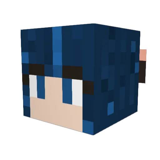 Vysonne Minecraft avatar head, 3D render