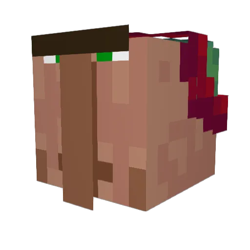 Vystiix Minecraft avatar head, 3D render