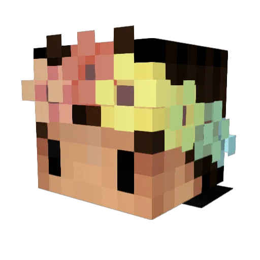 Vytas Minecraft avatar head, 3D render