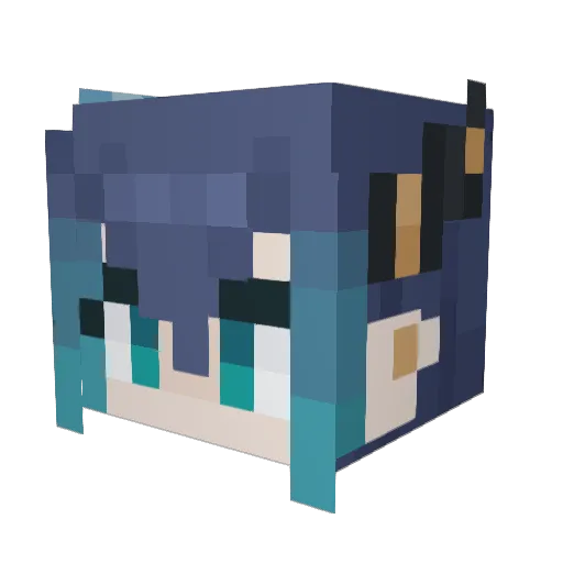 Vyvel_ Minecraft avatar head, 3D render