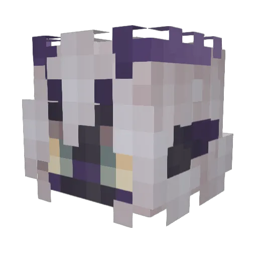 Vyvie_ Minecraft avatar head, 3D render