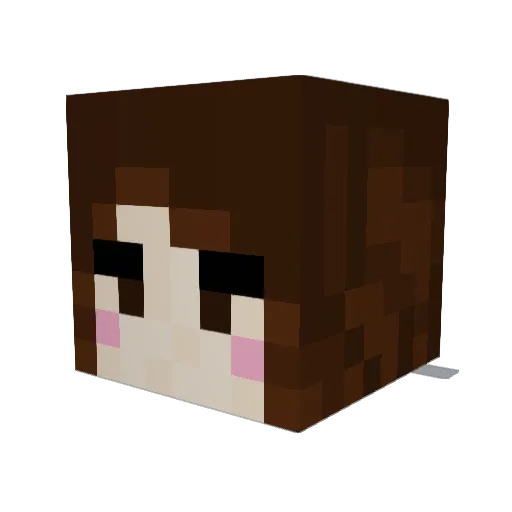 VyxMia Minecraft avatar head, 3D render