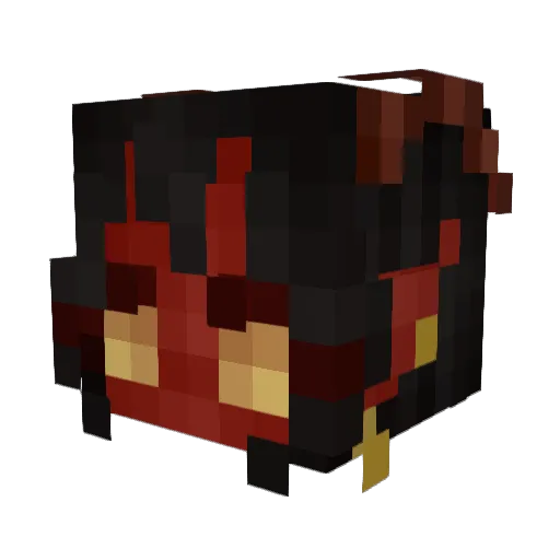 Vyxalen Minecraft avatar head, 3D render