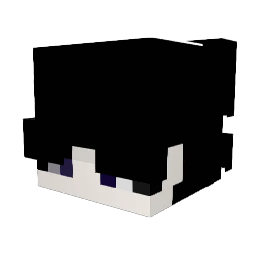 Vyxde Minecraft avatar head, 3D render