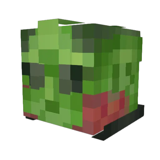Vyxos Minecraft avatar head, 3D render