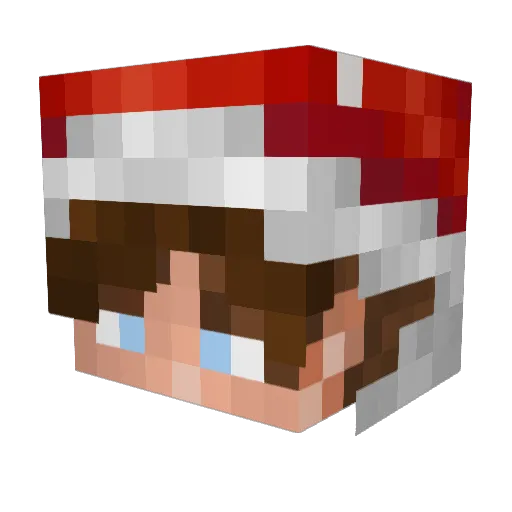 Vyyynee Minecraft avatar head, 3D render