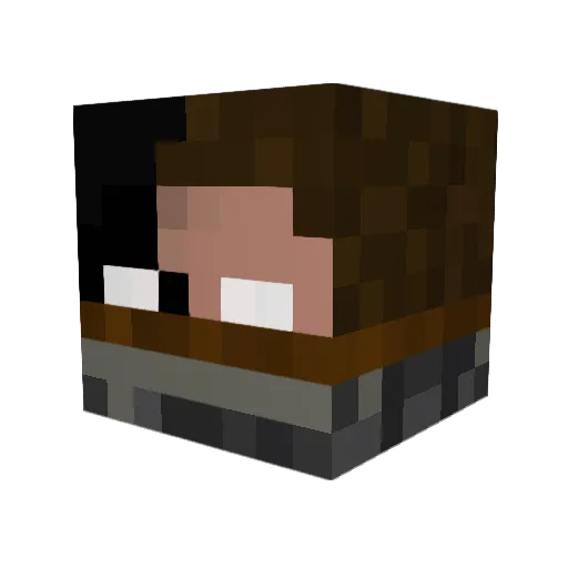 Vyzorion Minecraft avatar head, 3D render
