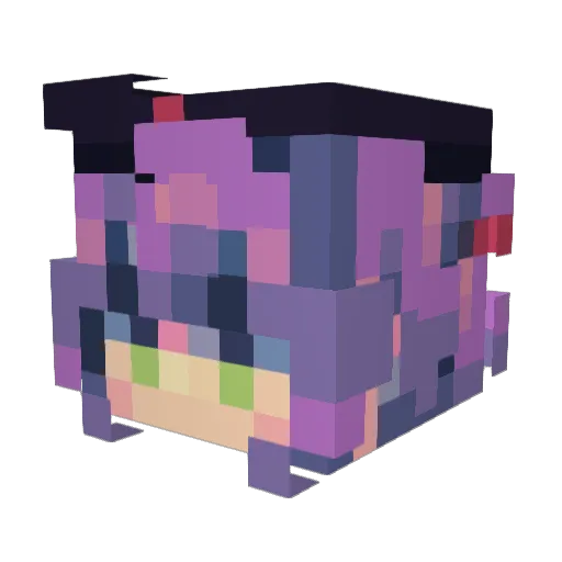 VzGemini Minecraft avatar head, 3D render