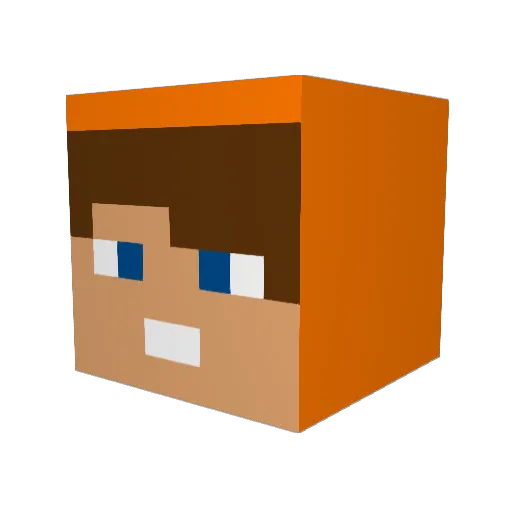 VzaZor Minecraft avatar head, 3D render