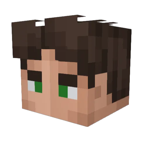 Vzech7 Minecraft avatar head, 3D render
