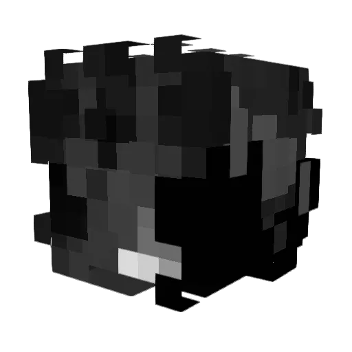 Vzhik Minecraft avatar head, 3D render