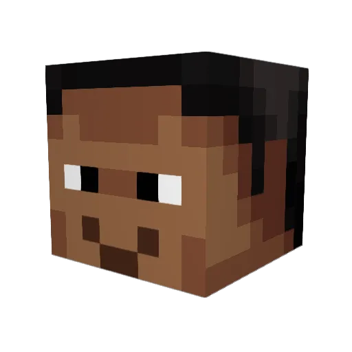 W00DI Minecraft avatar head, 3D render