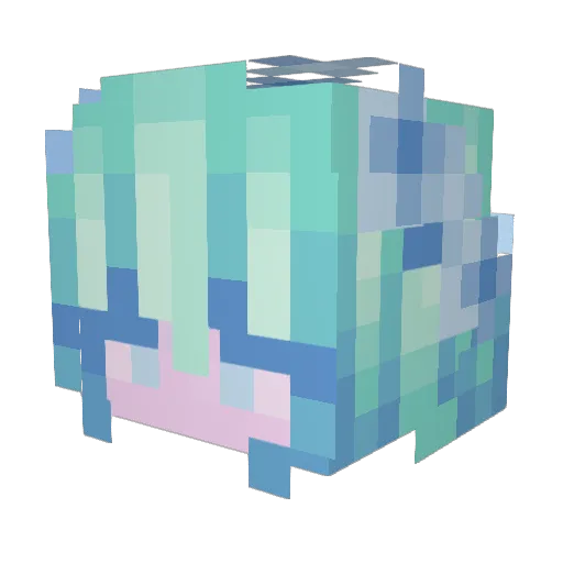 W00RE Minecraft avatar head, 3D render