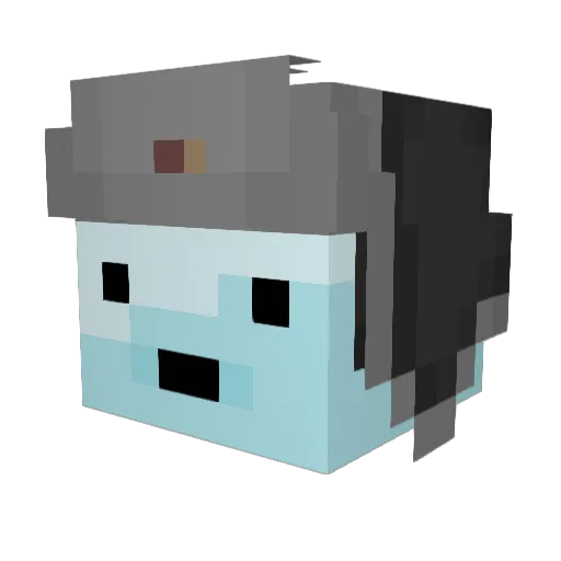 W00d_Fired_Pizza Minecraft avatar head, 3D render