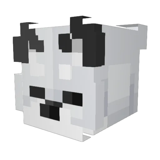 W01F0X Minecraft avatar head, 3D render