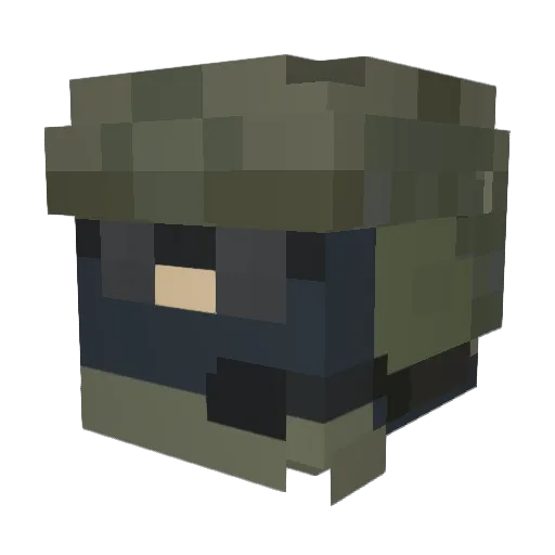 W0D4N Minecraft avatar head, 3D render