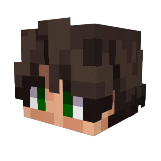 W0LV3ZZ Minecraft avatar head, 3D render