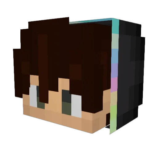 W0MBUD Minecraft avatar head, 3D render