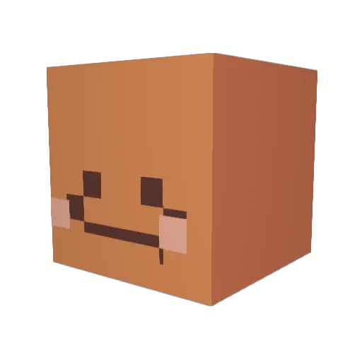 W0NEE Minecraft avatar head, 3D render